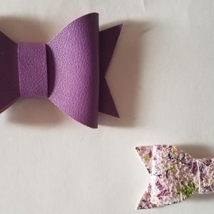 Violet and Floral Bow Set